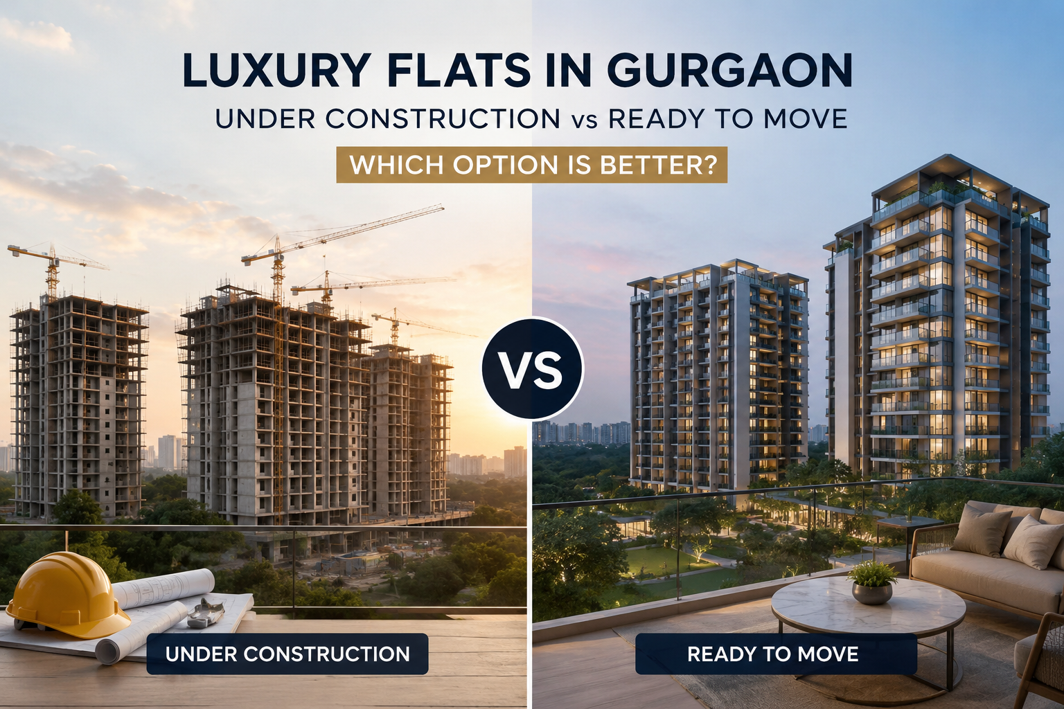 Luxury Flats in Gurgaon Under Construction vs Ready to Move