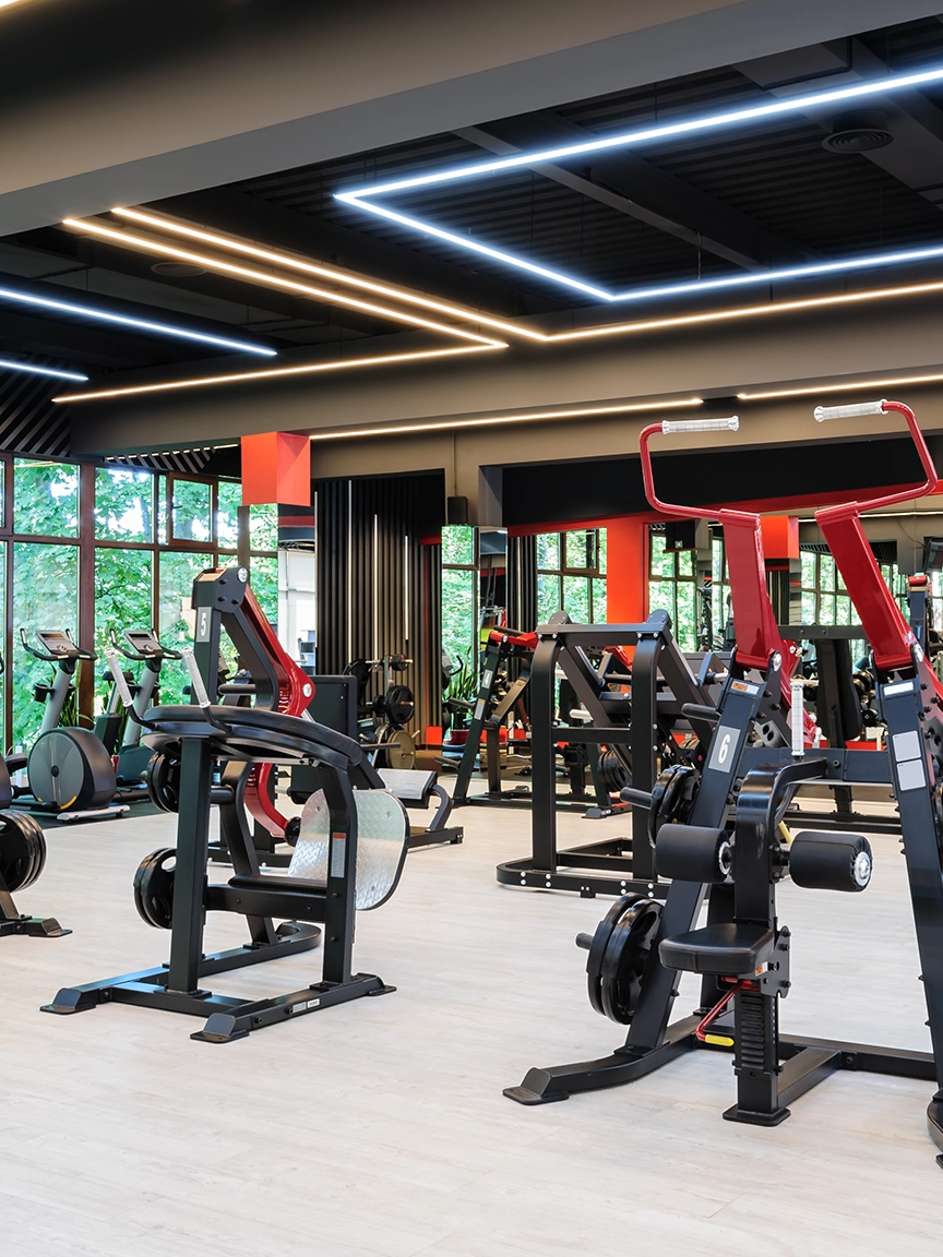 Fully equipped gymnasium