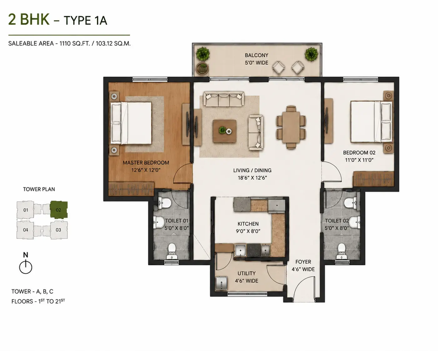 2 BHK Plan